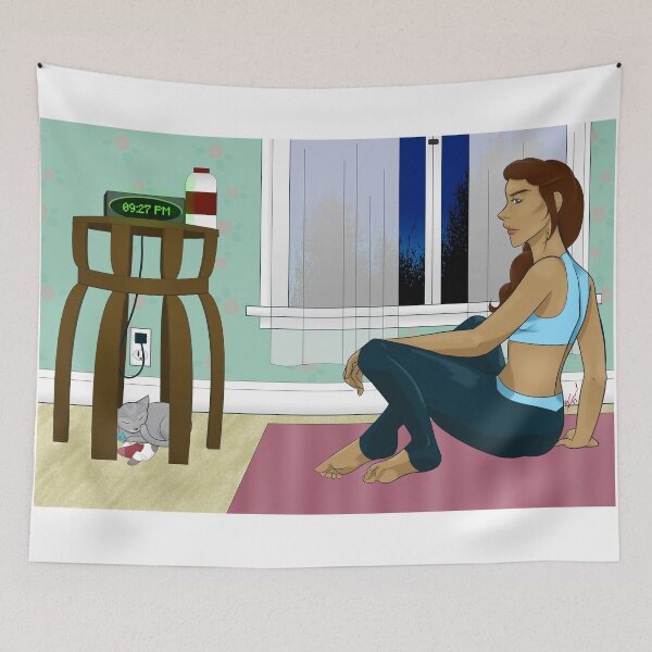 Item preview, Nighttime Yoga designed and sold by JTownArt.