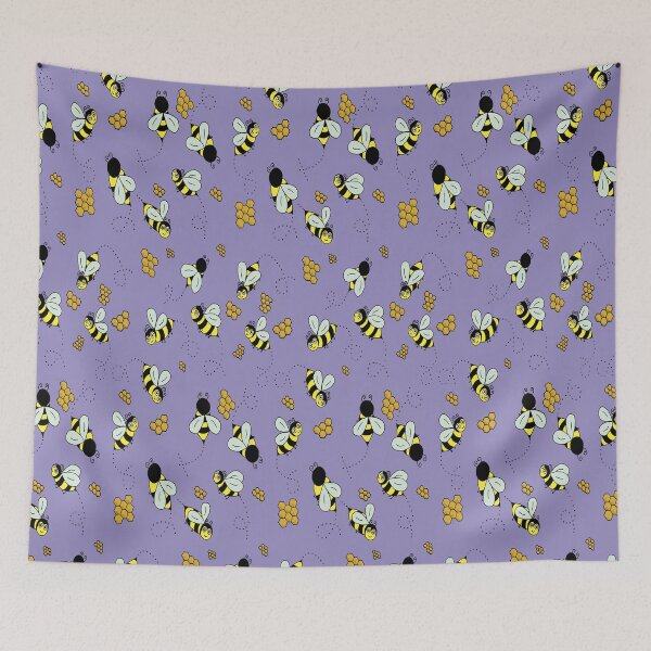 Item preview, Bumble Bee and Honey Comb Purple designed and sold by FloWynn.