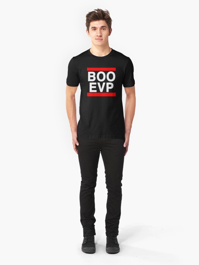 Alternate view of Ghost Hunting BOO EVP LogO Slim Fit T-Shirt