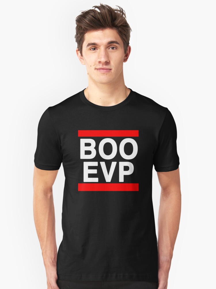 Alternate view of Ghost Hunting BOO EVP LogO Slim Fit T-Shirt
