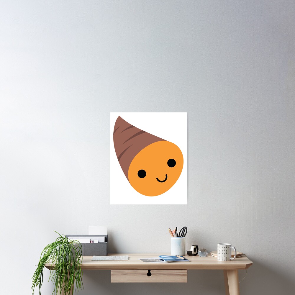 "Sweet Potato Emoji Happy Smiling Face" Poster by teeandmee Redbubble