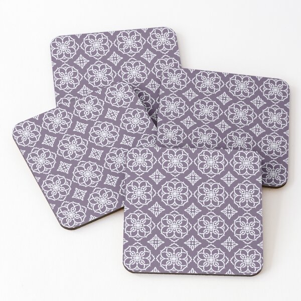 Item preview, Damask Smoke and Purple Ornate Arabesque Pattern designed and sold by redjaygraphics.