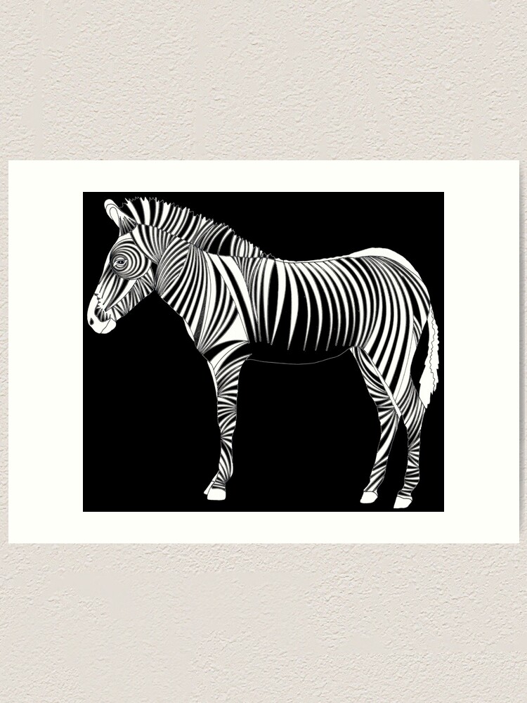 zebra safari africa black and white split prints
