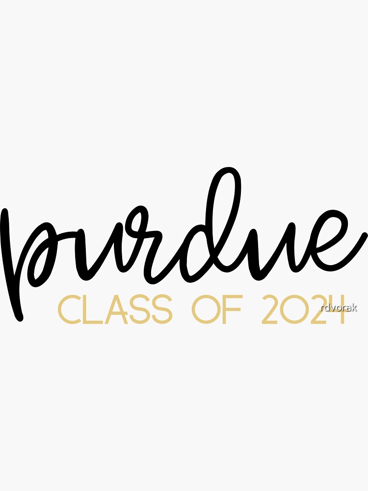 "Purdue University 2024" Sticker by rdvorak Redbubble