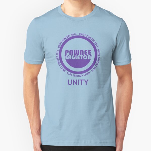Pawnee-Eagleton unity concert 2014 Slim Fit T-Shirt