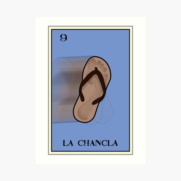 La Chancla Loteria Design Art Print