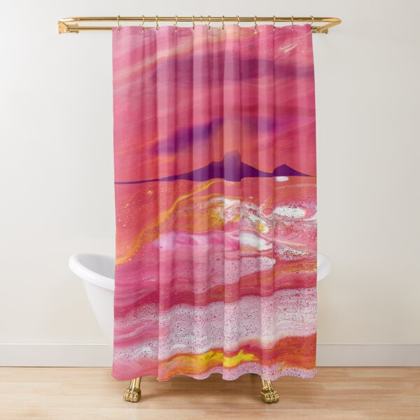Sunset on a Sea of Love Shower Curtain
