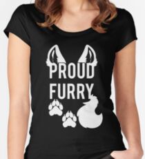 PROUD FURRY Women's Fitted Scoop T-Shirt