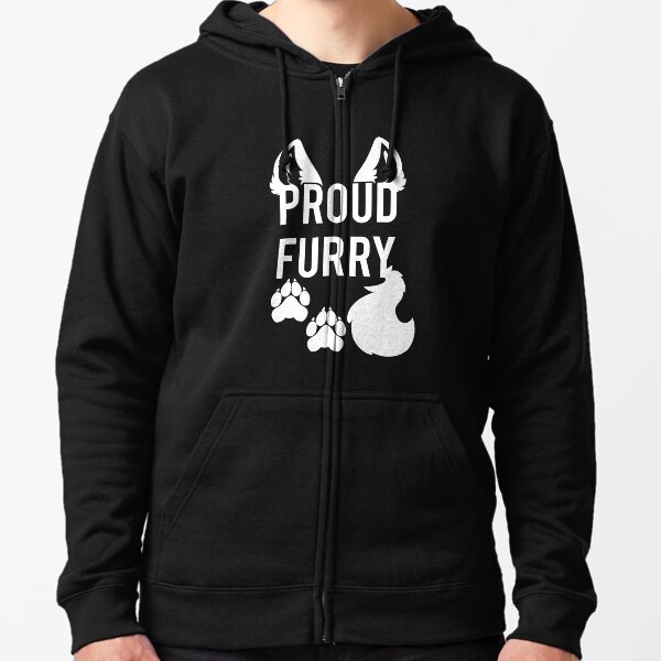 furry black hoodie