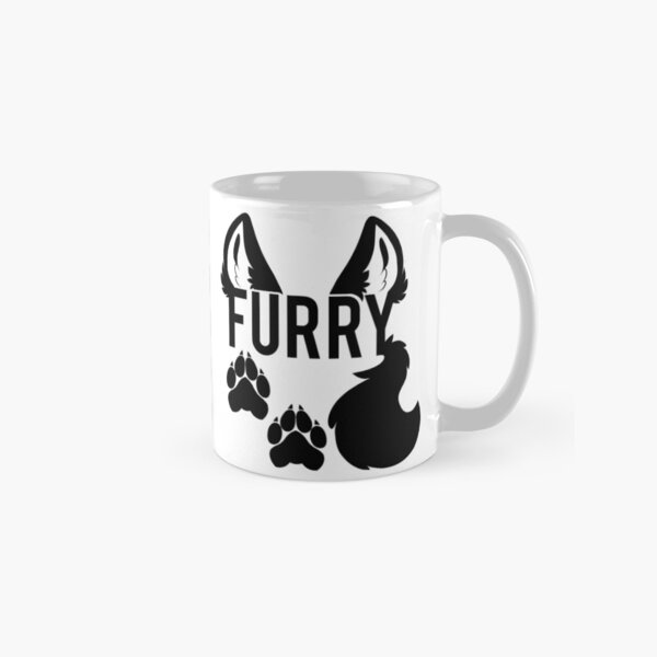 FURRY -black text- Classic Mug