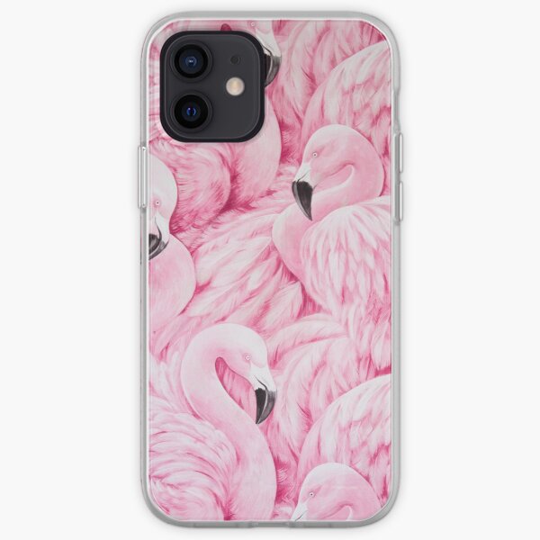 Art de flamant rose Coque souple iPhone