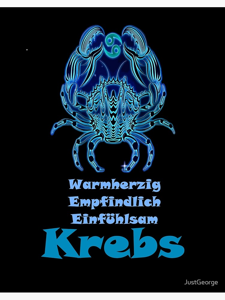 Krebs Sternzeichen Personlichkeit Art Board Print By Justgeorge Redbubble