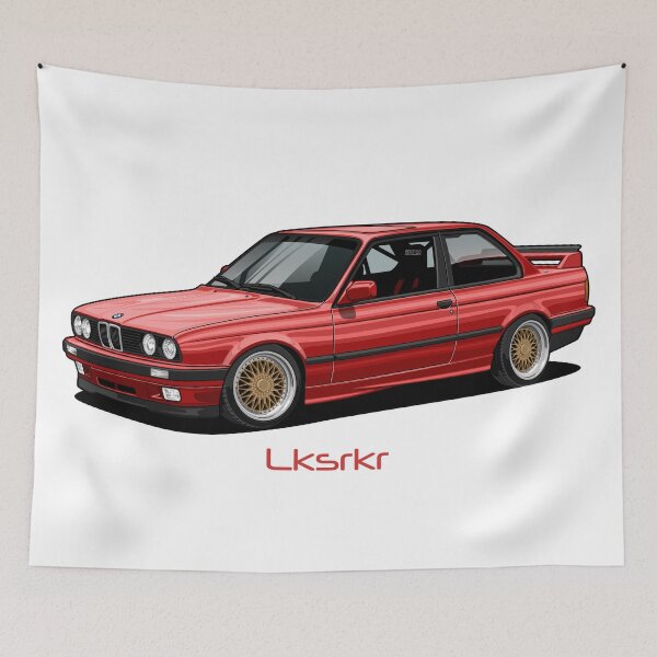 Artikelvorschau, Roter E30 im Racing-Look - Artwork entworfen und verkauft von Lksrkr.