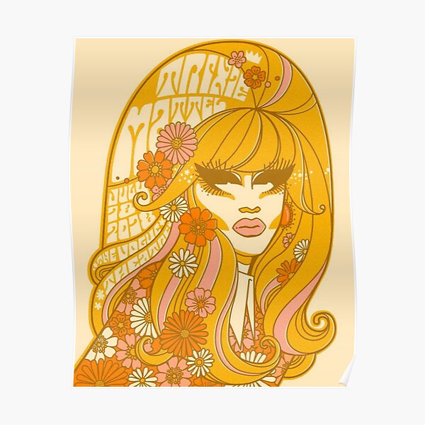 Yellow Flowers Trixie Poster