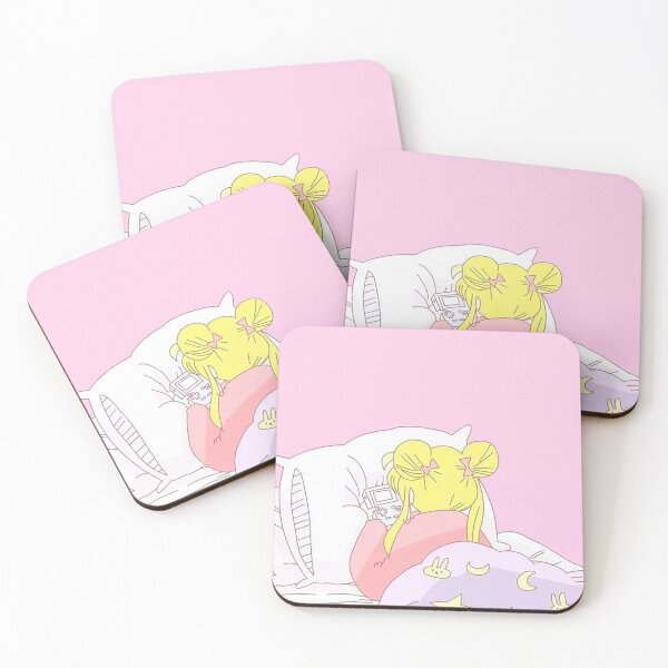 Sailor Moon - Play Game Usagi's Bed Comforter Coasters (Set of 4)