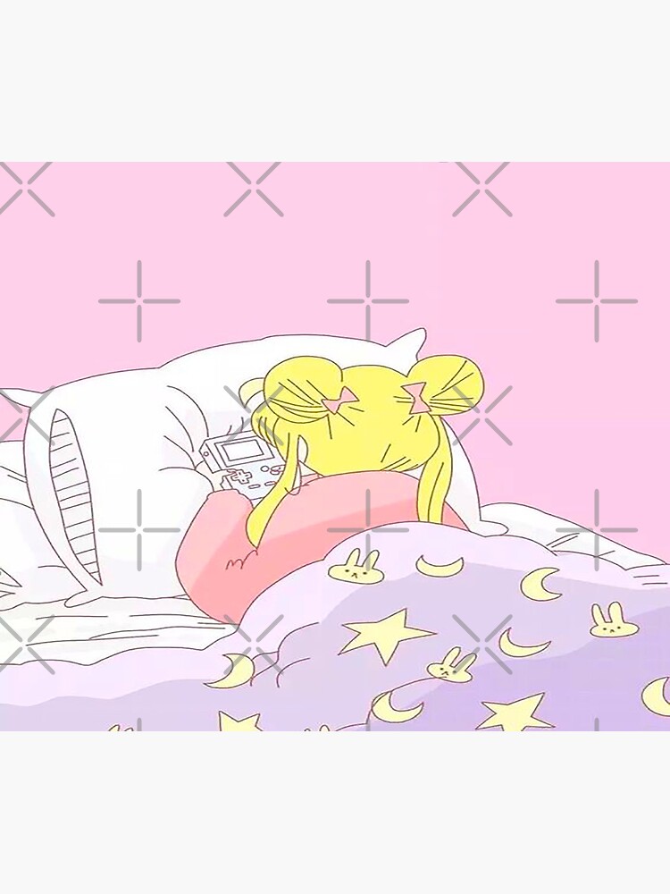 Sailor Moon - Play Game Usagi's Bed Comforter by animateastory