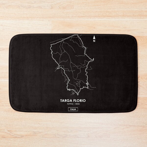 Item preview, TARGA FLORIO 72 km - SICILIA Track Map BLANCO designed and sold by andreanastasio.