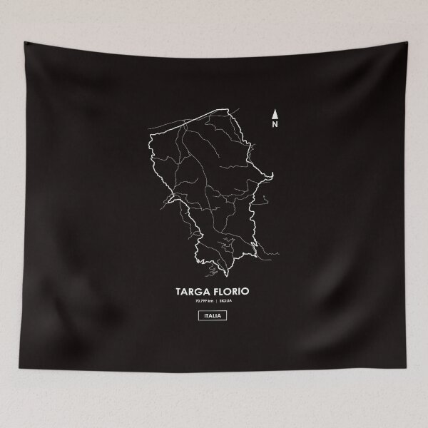 Item preview, TARGA FLORIO 72 km - SICILIA Track Map BLANCO designed and sold by andreanastasio.