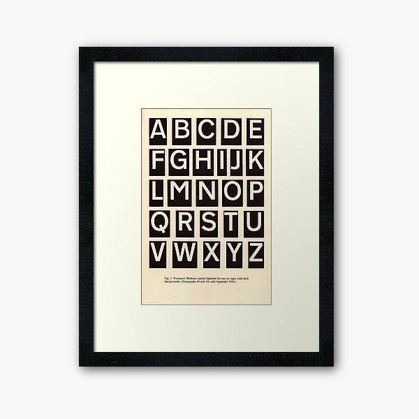 Item preview, Vintage print - London transport alphabet poster designed and sold by DejaVuStudio.