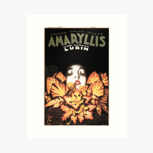 Item preview, AMARYLLIS LUBIN Flower Lady Soap Vintage Cosmetics Advertisement by Achille Mauzan designed and sold by retroposters.