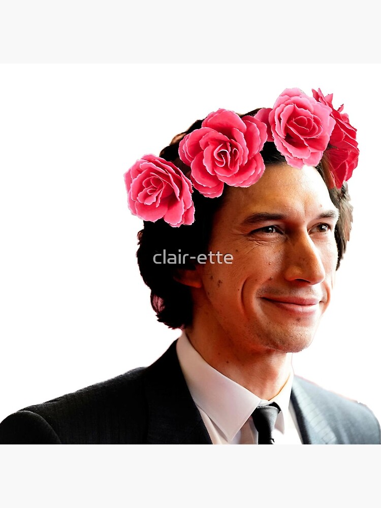 Adam Driver / Crown of flowers Poster by clair-ette