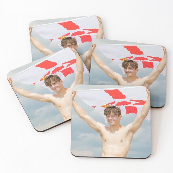 Item preview, A shirtless young man holding the flag of Northern Ireland designed and sold by Ben Gingell.