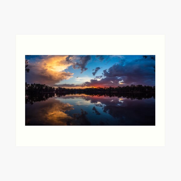 Kennington Reservoir Sunset Art Print