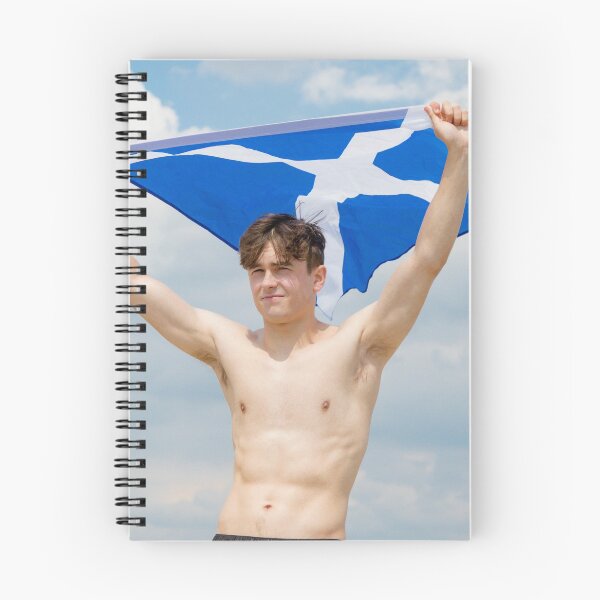 Item preview, A shirtless young man holding the Scottish flag designed and sold by Ben Gingell.
