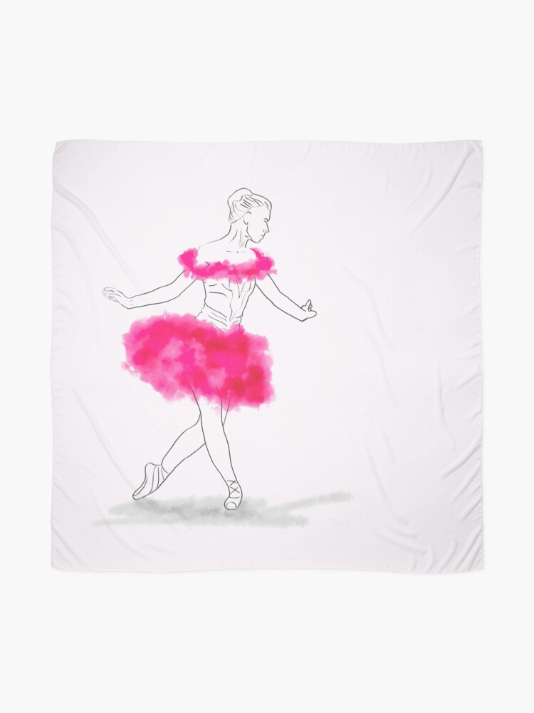 Alternate view of Pink Ballerina illustration Scarf