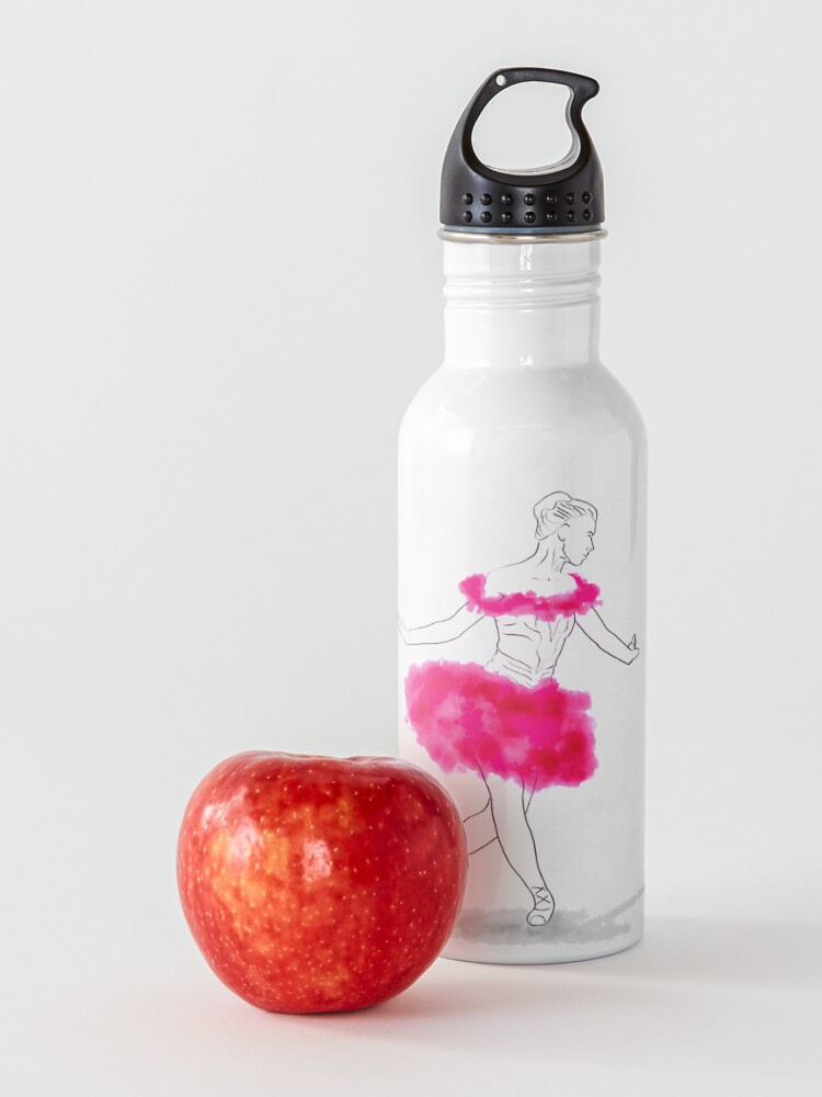 Alternate view of Pink Ballerina illustration Water Bottle