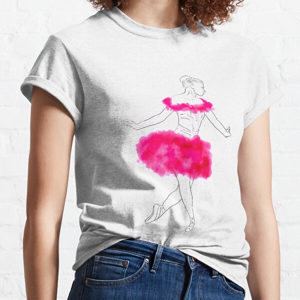 Pink Ballerina illustration Classic T-Shirt