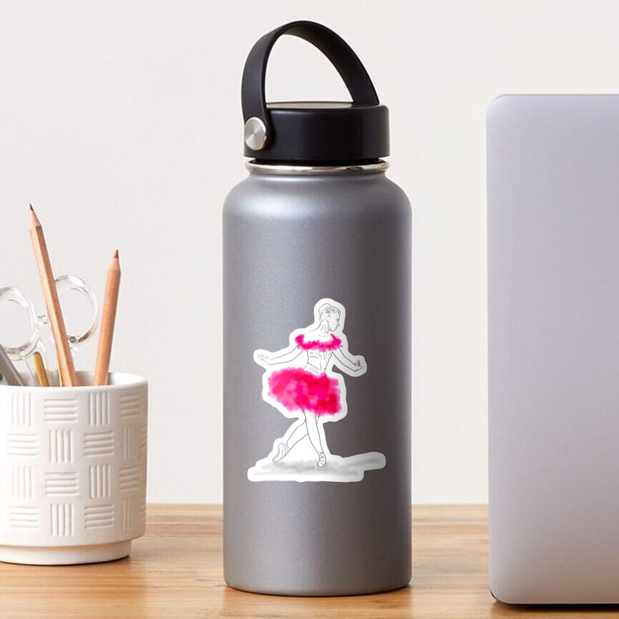 Pink Ballerina illustration Sticker