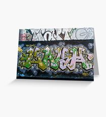 Grunge Graffiti Wall Greeting Card