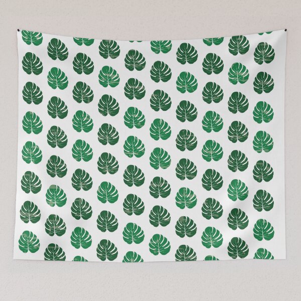 Item preview, Pattern of fresh green Monstera philodendron leaves. designed and sold by MrazTees.