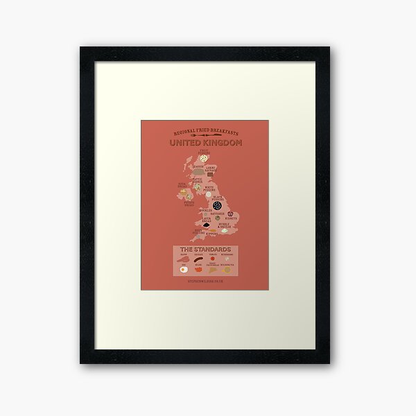Regional Fried Breakfasts of the United Kingdom Framed Art Print
