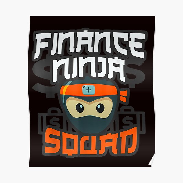 ninja finance guy multitasking cfo team accountant crew t shirt 222 Poster