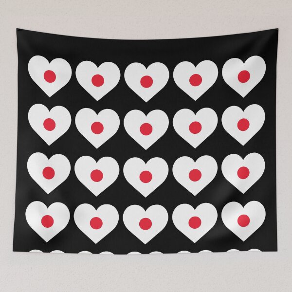 Item preview, Love My Japan Hearts Flag designed and sold by HelloFromAja.