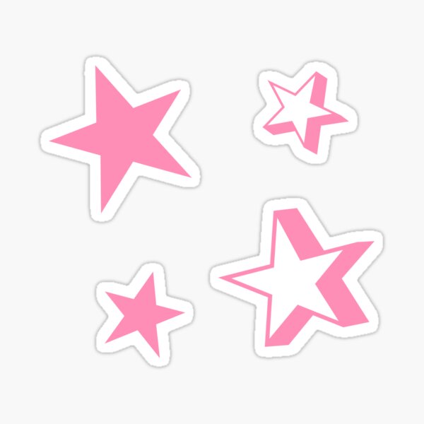 Star Set in Pink Sticker for Sale by rracheell