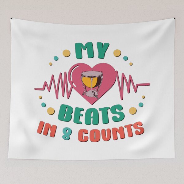 Item preview, My Heart Beats in 8 Counts - Timpani designed and sold by BandMomDesigns.