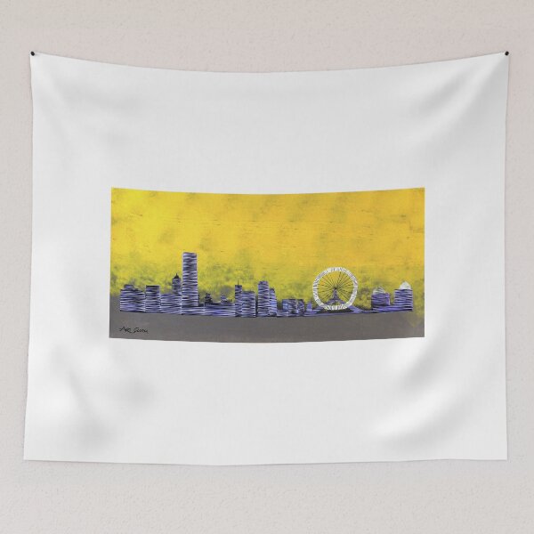 Item preview, Violet Cityscape By ArtGuru 9637 - Acrylic On Paper designed and sold by Art Guru.