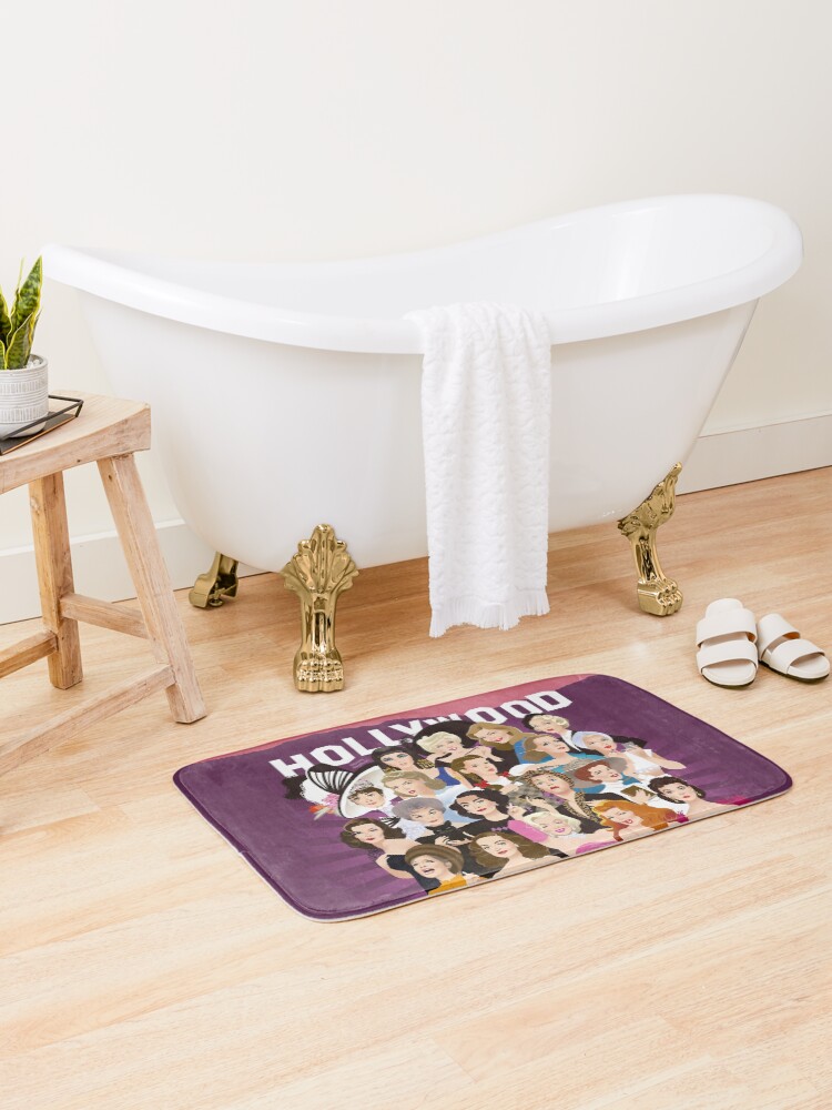 Thumbnail 1 of 6, Bath Mat, My Hollywood designed and sold by AleMogolloArt.
