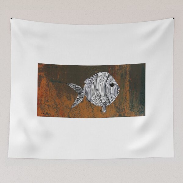 Item preview, White Fish By ArtGuru 9642 - Acrylic On Paper designed and sold by Art Guru.