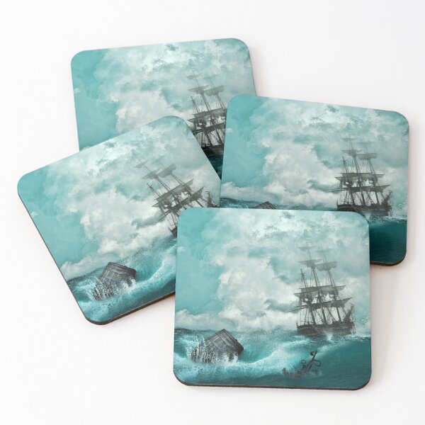 Item preview, Pirate Ship Ocean Waves designed and sold by jonawillian.