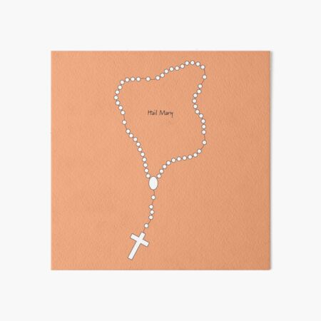 Catholic Rosary Orange Artwork Art Board Print By Tjbirnbaum Redbubble