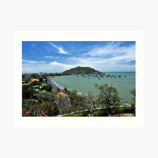 Nui Nho (Small Mountain) and bay. Vung Tau, Vietnam Art Print