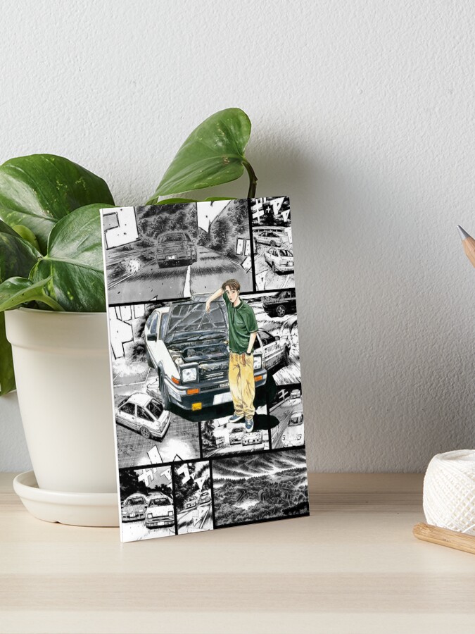 Initial D Manga Panel AE86 VS RX7 Art Board Print for Sale by