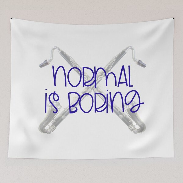 Item preview, Normal Is Boring - Bass Clarinet designed and sold by BandMomDesigns.
