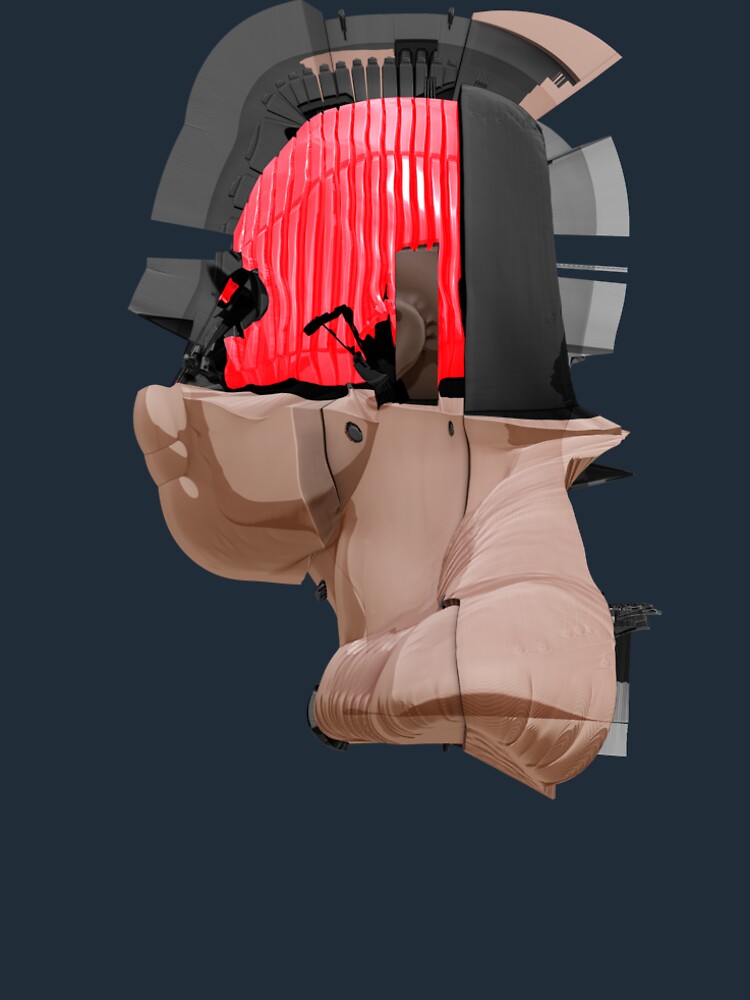 DISPLACEMIND II 12|2016 - Shirt (Cyberpunk Displacement 3D-Render Digital Art) von nenART-Official