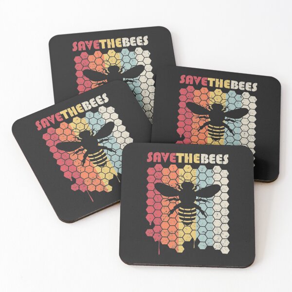 Item preview, Save The Bees Print. Retro Style Climate Change Graphic designed and sold by PackAPunch.