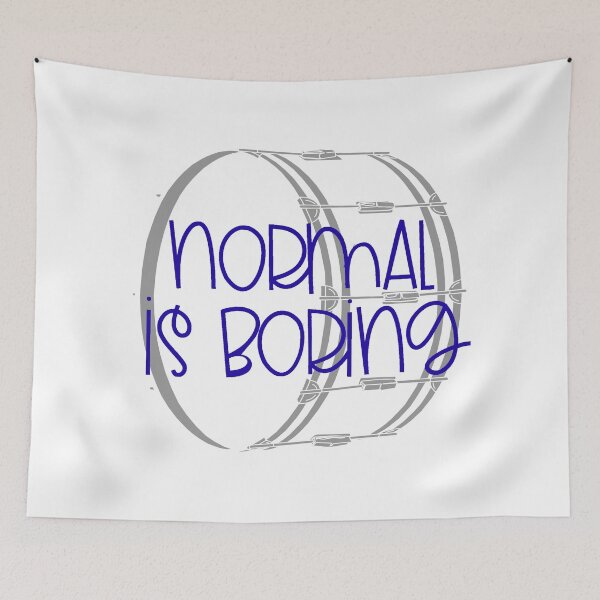 Item preview, Normal Is Boring - Bass Drum designed and sold by BandMomDesigns.